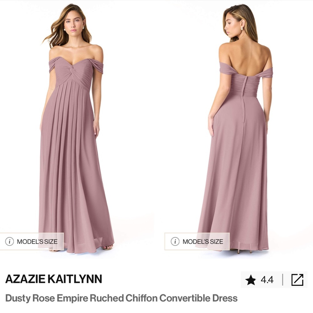 Azazie Kaitlynn Dusty Rose Chiffon Dress